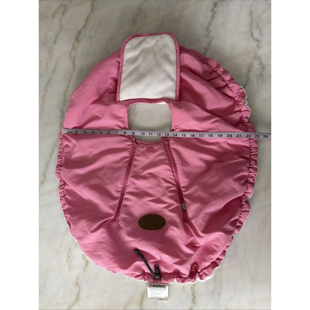 Cozy Cover Infant Pink Carseat Canopy SeatCover Fleece Lined‎